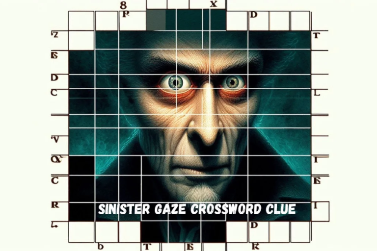 sinister gaze crossword clue